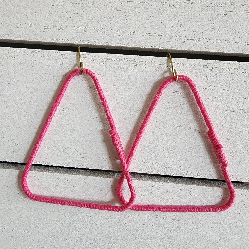 Triangle Thread Wrap Earrings